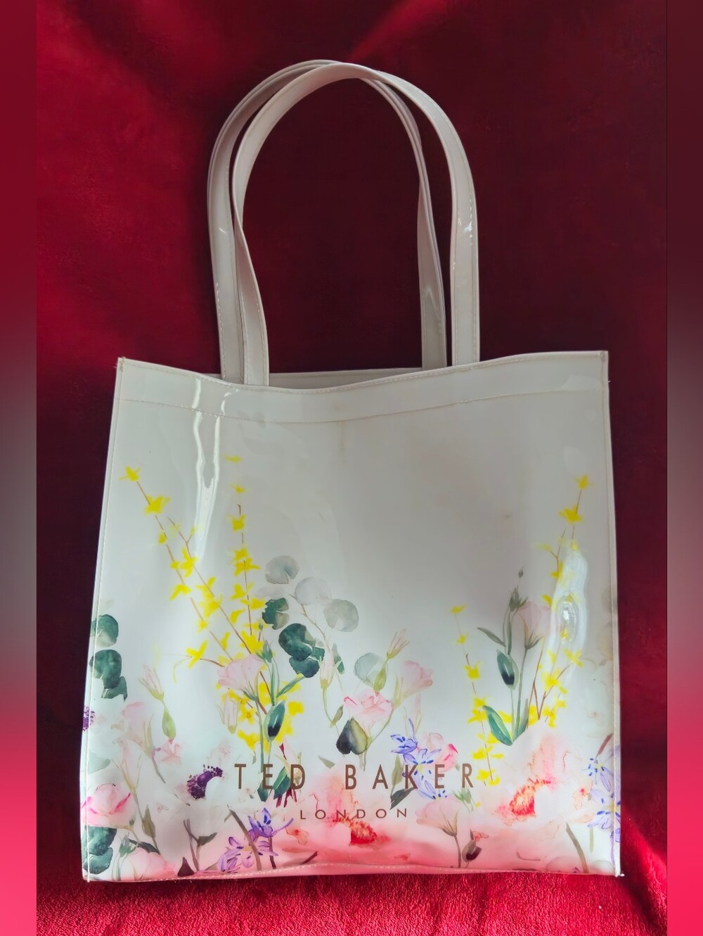 Ted Baker London "The Icon" White Floral Tote Bag